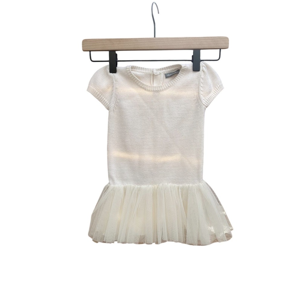 Baby Gap precious‎ creamy white sweater and tutu baby dress.  Sz 6-12 mos